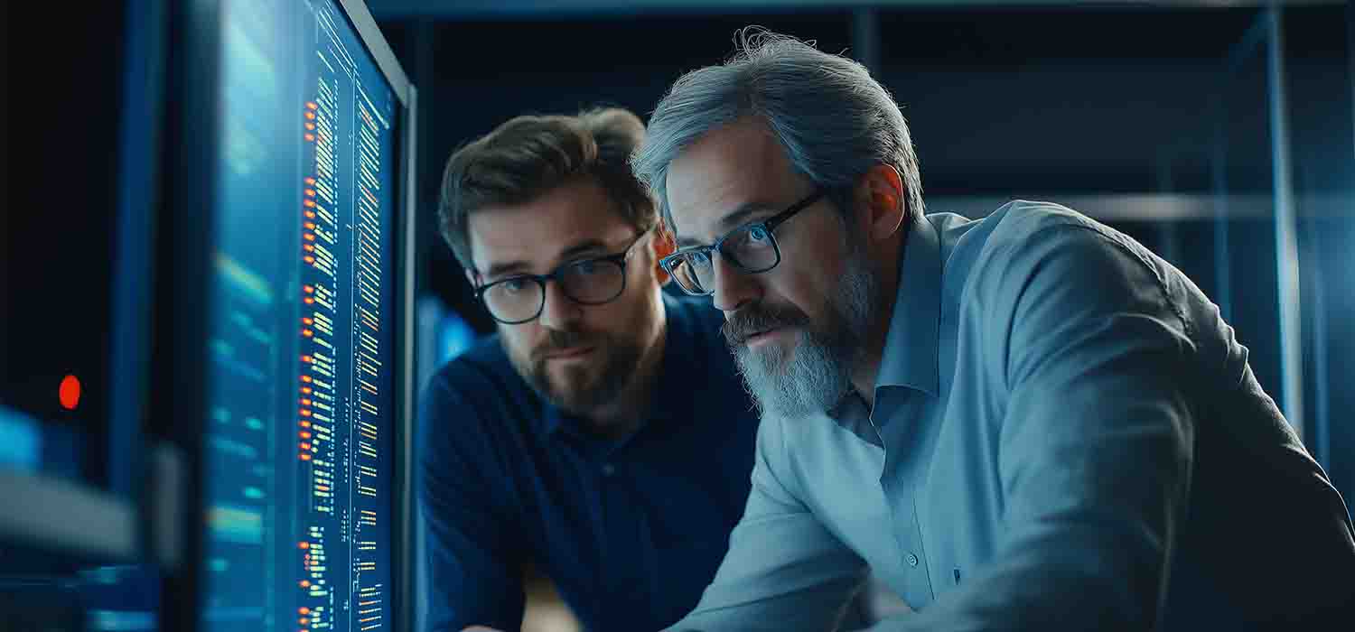 A managed IT service provider assisting small business owner