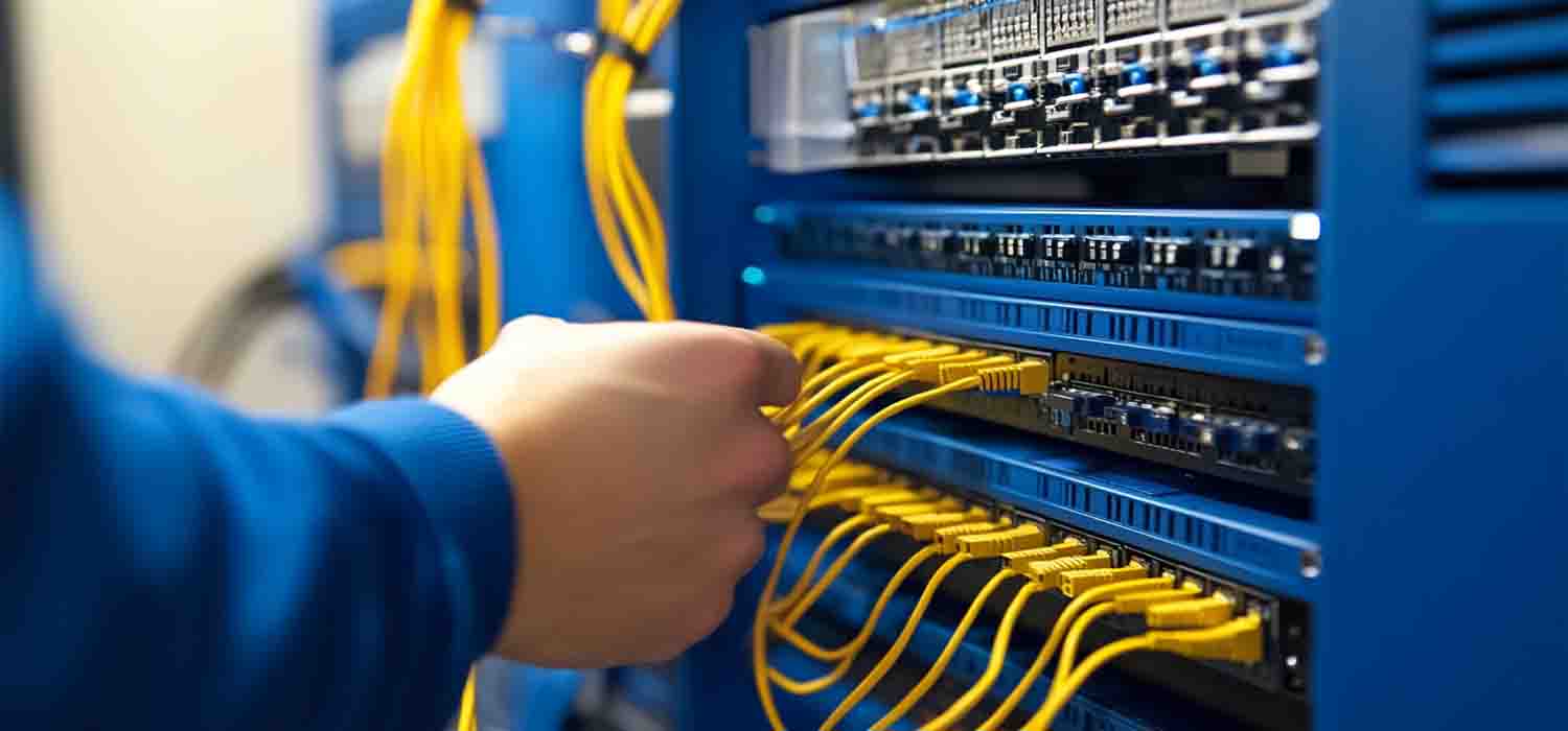 managed service provider setting up cybersecurity protection for a growing small business