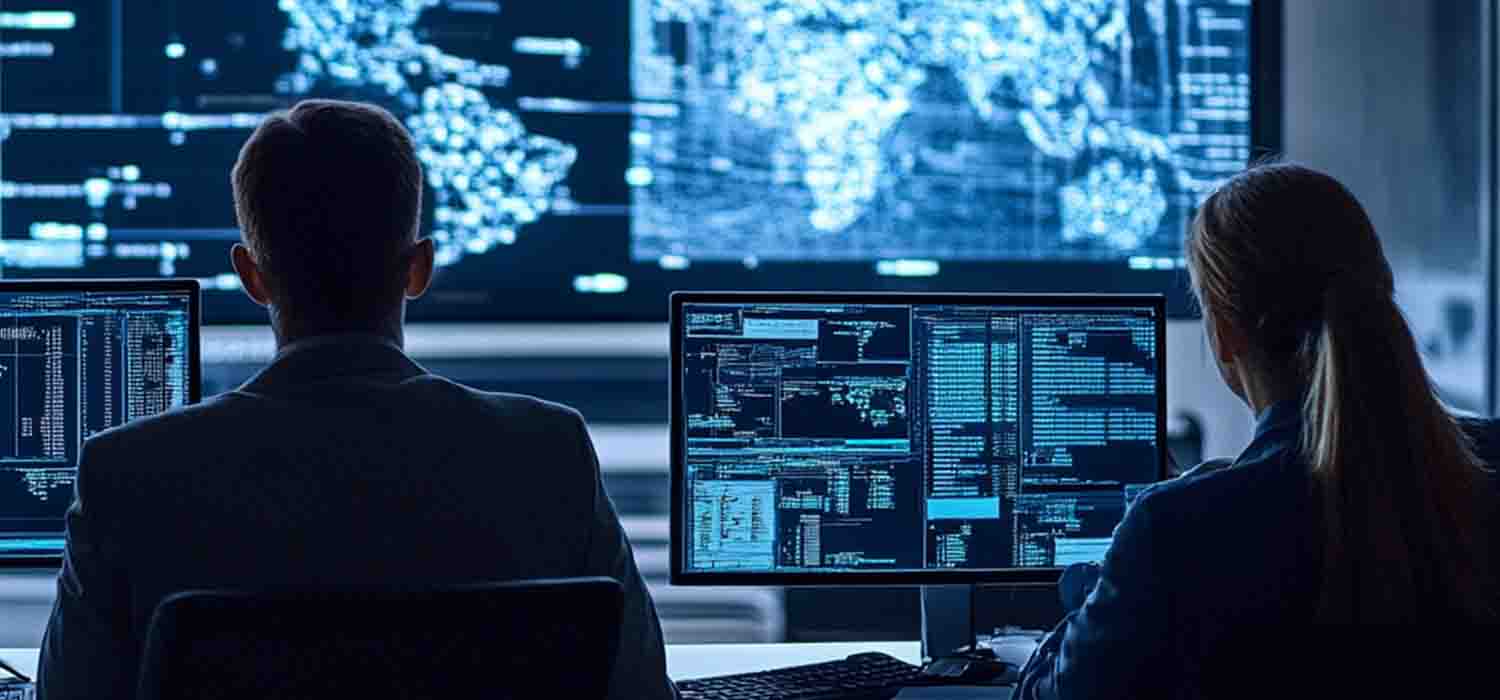 Security team analyzing operational threat intelligence to prevent insider threats in real time