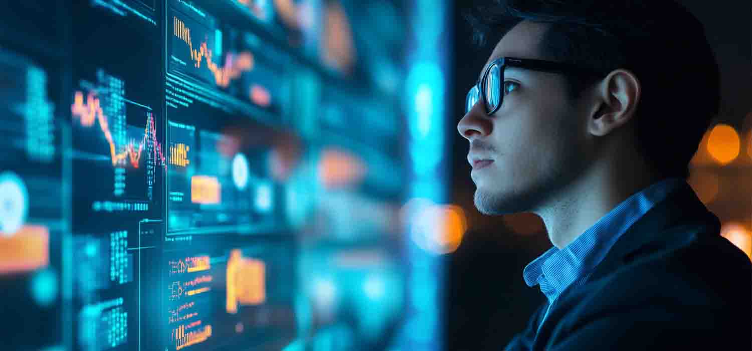 Business owner reviewing threat intelligence reports powered by AI detection software